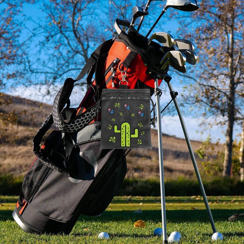 Golf Valuables Pouch - Drawstring Golf Storage Pouch - Portable