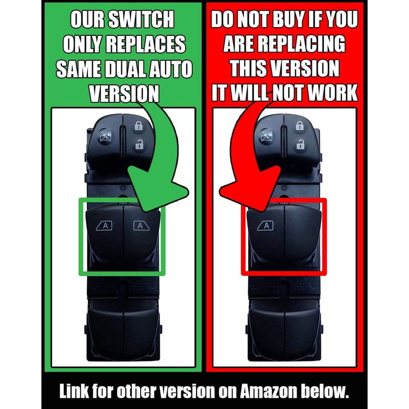 SWITCHDOCTOR Window Master Switch for 2013-2018 Nissan Altima Sedan and
