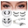 Set De Pestañas Postizas Magnéticas 2 Pares, Con Pinzas