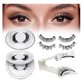 Set De Pestañas Postizas Magnéticas 2 Pares, Con Pinzas
