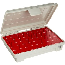 Vermont Gage Steel Go Pin Gage Set, Black Oxide, Tolerance Class ZZ, 0.20 - 1.28mm Gage Diameter (Set of 55)