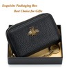 imeetu RFID Credit Card Holder, Small Leather Zipper Card Case