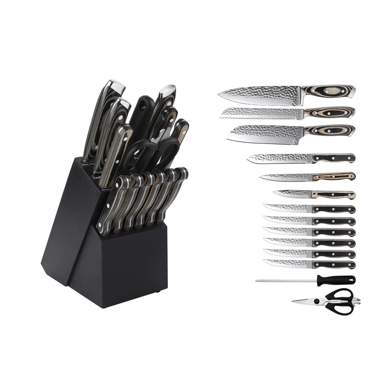 Kitchen Knife Set – 15-Pcs High-Carbon Steel Knife Set with