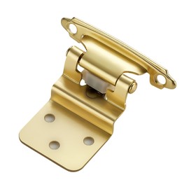 Ravinte 60 Packs (30 Pairs) 3/8" Inset Gold Cabinet Hinge,Self Closing Hinges for Kitchen/Bathroom/Furniture Cabinets & Doors,Decorative Cabinet Hardware Kitchen Cabinet Hinge with Door Bumper