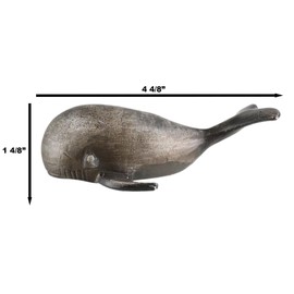 Ebros Gift Rustic Cast Iron Nautical Marine Sperm Whale Soda Beer Hand Bottle Cap Openers Tool Man Cave Beach Party Accent Accessory