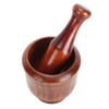 Wooden Grinding Bowl Household Kitchen Manual Garlic Ginger Spices Grinder