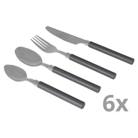 Bo-Camp Stainless Steel Cutlery Set 24 Pieces Camping Cutlery Camping Cutlery