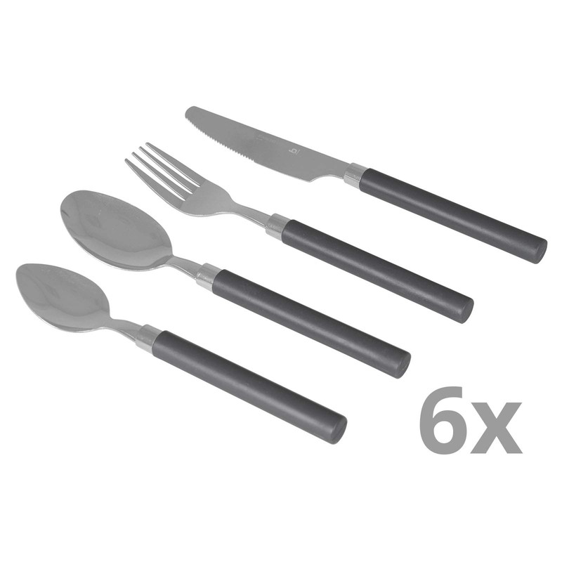 Bo-Camp Stainless Steel Cutlery Set 24 Pieces Camping Cutlery Camping