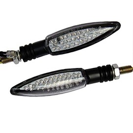 MotorToGo Black LED Motorcycle Turn Signals Blinkers Indicators Compatible for Yamaha Vmax 1200