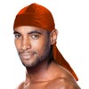 Velvet Long Tail Durag for 360 Waves Soft Stretchable Coconut
