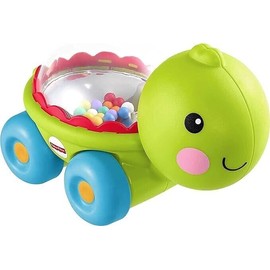 Fisher-Price Baby Crawling Toy Poppity Pop Turtle Push-Along Vehicle With Ball Popping Sounds