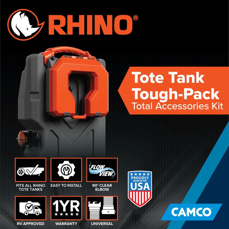 Camco Rhino Tote Tank Tough-Pack – Essential RV Accessory for