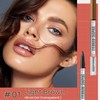 2 PCS Brown Eyebrow Pen and Eyebrow Gel 2-in-1, Brow