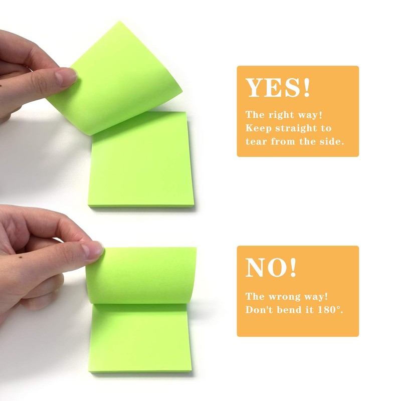 8 Pads Pop Up Sticky Notes 3x3 Refills Bright Colors