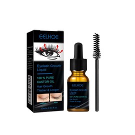 EELHOE Natural Castor Oil Eyelash Serum: Natural Intense Lash Enhancer for Length, Volume, and Curl Comfort Skin Care - Quantity: 2 pcs