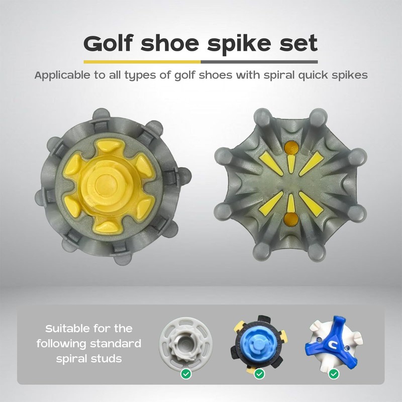 YYMT 12 PCS Golf Shoe Spikes, TPU Replacement Cleats with