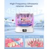 IAULF Ultrasonic Retainer Cleaner Machine, Dental Cleaning Pod, Sonic Retainer