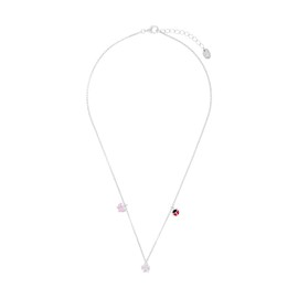 Prinzessin Lillifee 2037943 Necklace with Pendant 925 Sterling Silver Girls Children's Necklace with Synthetic Zirconia 35 + 3 cm Silver Butterfly Comes in Jewellery Gift Box, Enamel, Cubic Zirconia