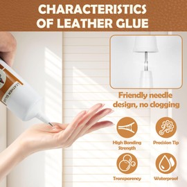 INNOVAYOU Leather Glue 120ml, Leather Glue Adhesive Instant Bonding Permanent Clear Soft Strong Waterproof, Suitable for Sofas, Car Seats, Purses