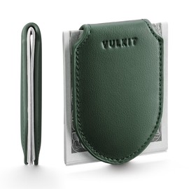 VULKIT Luxury Money Clip Genuine Leather Magnetic Closure Streamline Design Money Clip Wallet, Holds Up to 20 Bills