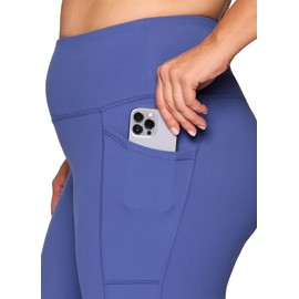 RBX Active Women's Plus Size Squat Proof Legging High Waist Full Length Running Yoga Leggings with Pockets Moisture Wicking Workout Tights Cobalt 1X