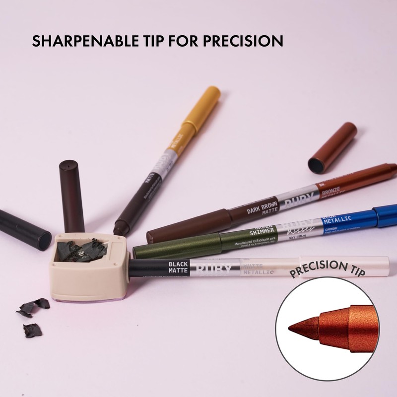 Ruby Kisses Waterproof Matte & Metallic Duo Eyeliner - Dual-Ended