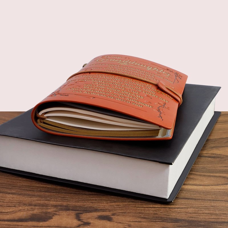To My Granddaughter leather journal - I'm Proud of You