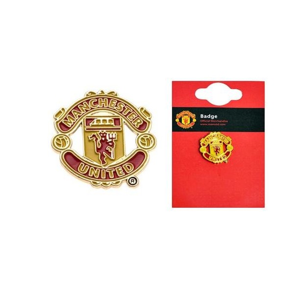 Manchester United Official Merchandise Football Club Sports Accessories, Gifts & Stationary Items. (Crest Pin Badge)