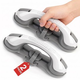Grab Bars for Shower Seniors Elderly Heavy Duty Safety Grip No Drill(Gray)