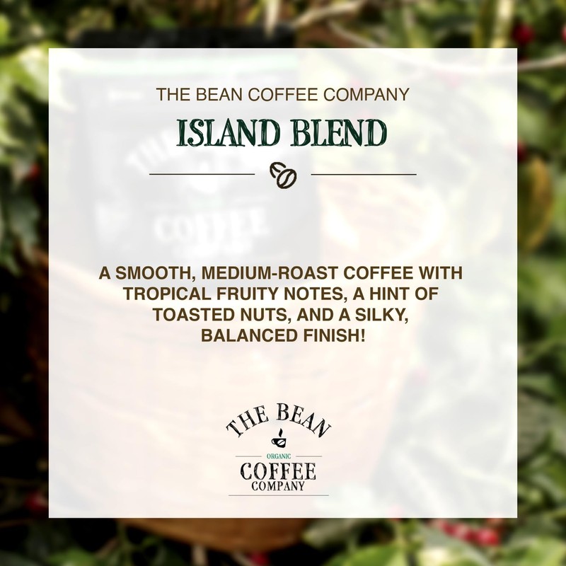 The Bean Organic Coffee Company Island Blend, Medium Roast, Whole