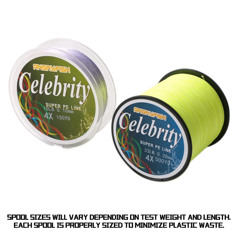 ANGRYFISH 4 Strands Super Strong Braided Fishing Line- Less Expensive
