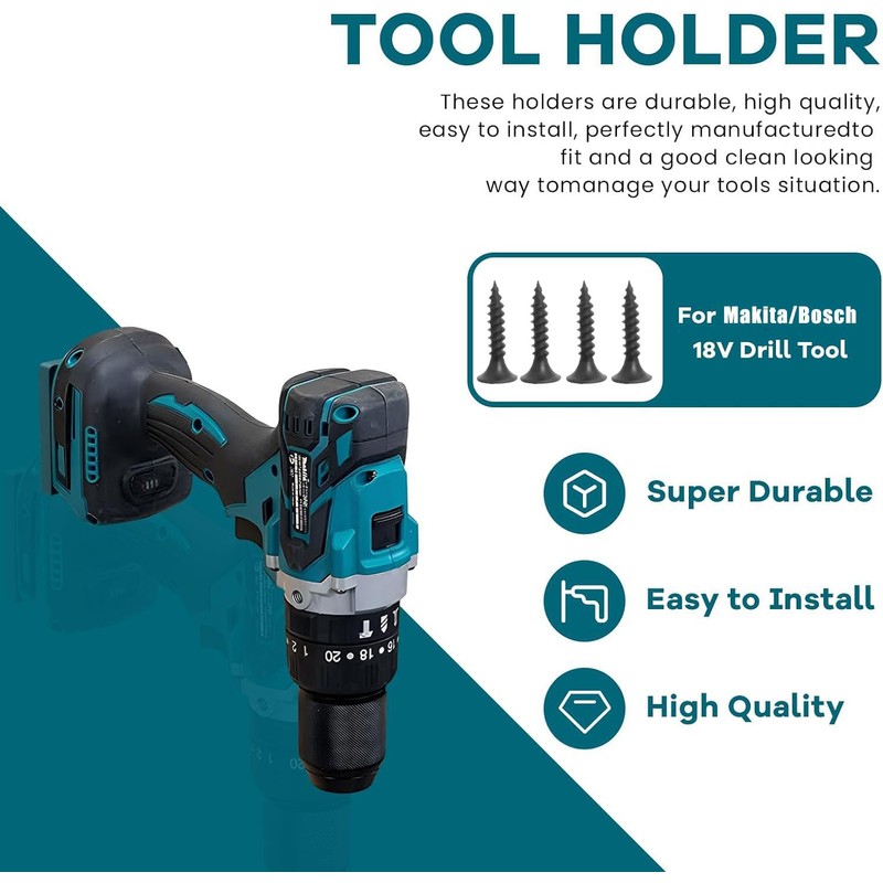 10 Packs Tool Holder Mount for Makita 18V 14.4V Power
