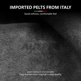 AULPEE 2 Pcs Safety Belt Scratch-Proof Cover Compatible with Seat Belts Covers Padding Suede Leather Belt Shoulder Sleeve(ALFA-Red)