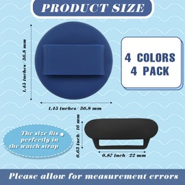 WinnerWhy 4 Pcs Cruise Medallion Holder Accessories Watch Adapter for Holding Carnival Ocean Medallion Silicone Ocean Medallion Watch Adapter for Carnival Party Fit for Watch Wristband 4 Designs