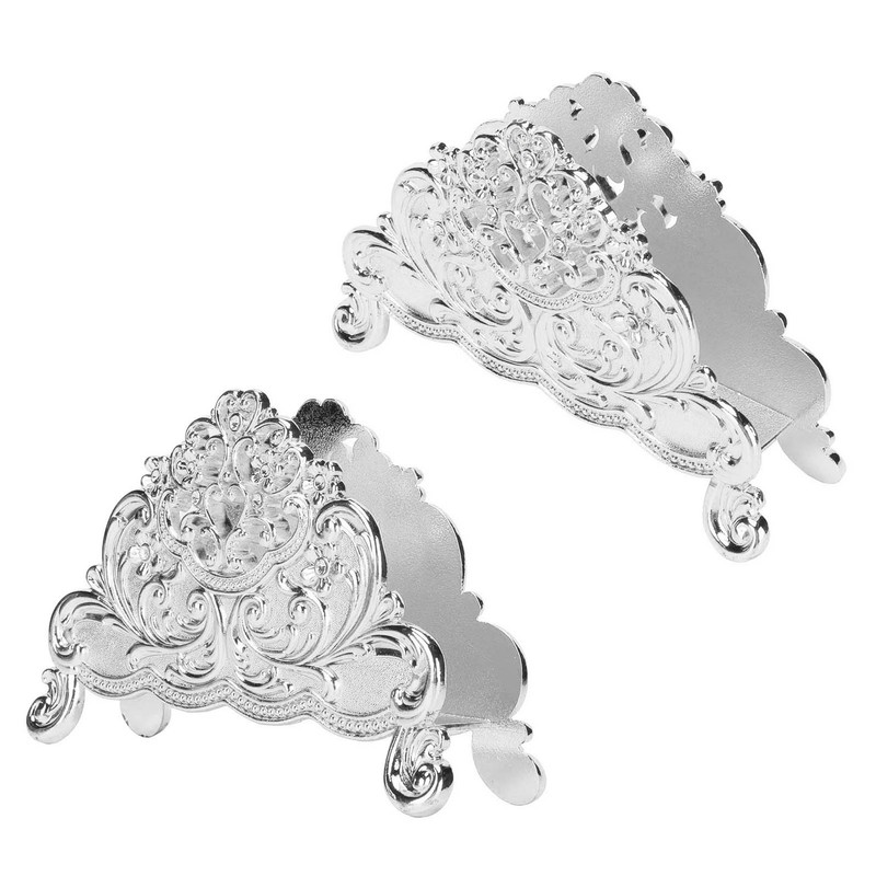 Napkin Holder European Style Metal Hollow Flower Pattern Paper Tissue