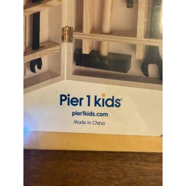 PIER 1 Kids Wooden Tool Box NEW IN SEALED BOX 12 Tool Set