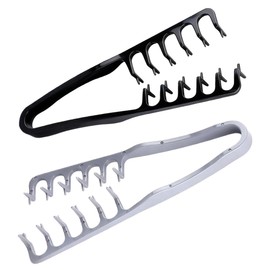 2 Packs Texture Comb - Wide & Fine-Tooth Volumizing Hair Styling Tool, Anti-Frizz Fluffy Hairbrush for Men & Women, Suitable for All Hair Types (Black + Gray)
