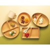 Canoe Earth Color Antibacterial Square Plate, S, 8.5 x 5.1