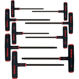 EKLIND 60809 Power-T Handle Ball-Hex Key allen wrench- 9pc set SAE Inch Sizes 5/64-1/4 9in