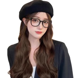 RuiChy Women Vintage French Beret Beanie Elegant Soft Stretchy Cap Lightweight Classic Solid Winter French Style Hat, Black