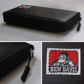 Ben Davis BDW-9194L Long Wallet, Faux Leather, Long Wallet, Zip Around Wallet (Coin Pocket Included), black