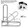 Stainless Steel Hinged Bathroom Safety Rail Grab Bar Support Drop
