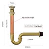 Heixutas Brass P Trap with Bathroom Sink Stopper : 1-1/4