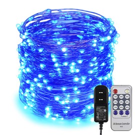 ER CHEN Fairy Lights Plug in, 99Ft/30M 300 LED Starry String Lights Outdoor/Indoor Waterproof Copper Wire Decorative Lights for Bedroom, Patio, Garden, Party, Christmas Tree (Blue)