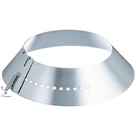 Kamino-Flam Steel Rosette Collar, Heat Resistant Senotherm Coating Chimney Rosette, Stove Pipe Rosette, Pipe Collar for Wood Burning Stoves, Fireplace Rosette EN 1856-2 Standard, Inner Diameter: Ø 120 mm, SB packing, Grey