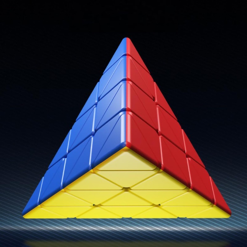Oostifun Shengshou Pyraminx 4x4x4 Cube Pyramid Triangle Four-axis Tetrahedron Puzzle