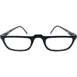 Incredible Bargains The Felix Rectangle Half Frame Reading Glasses, Unisex Half Rim Readers + 2.75 Black