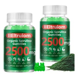 Iieltruiom Gomitas De Espirulina Orgánica 2500mg 120 Vegan                                                                                            