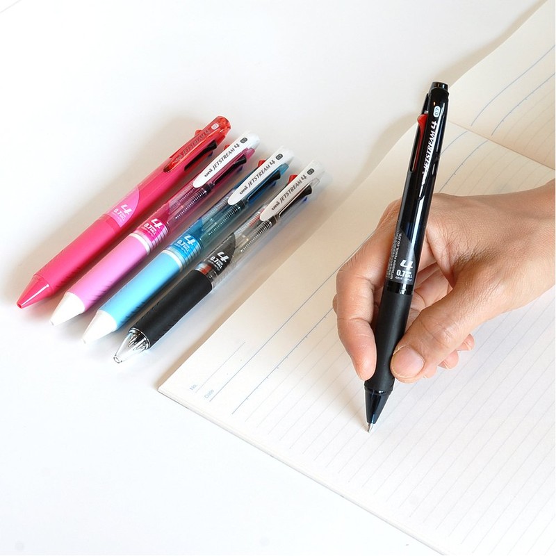 Mitsubishi Pencil 4 Color Ballpoint Pen, Jet Stream, 0.7, Light