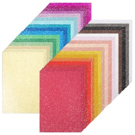 108 Pack Glitter Cardstock Paper Sheets, 27 Colors 8" x 12" Shimmering Paper 250gsm/92lb For Arts and Crafts, Decorative, Weddings & Birthdays Invitations, Scrapbook Supplies